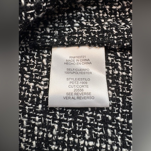 BeBop Monochrome Tweed Dress with Gold Accents size Small - Picture 6 of 7